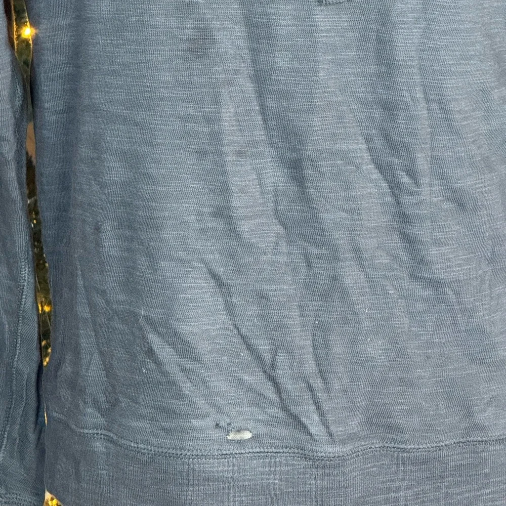 Faherty Sunwashed Organic Cotton Hoodie in Dark Grey *DEFECTS* - Picture 4 of 6
